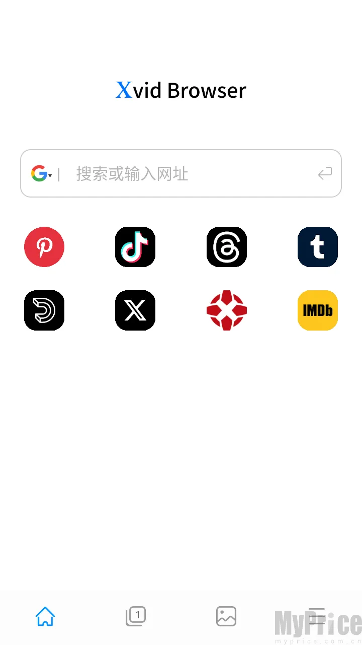 Xvid浏览器App首页